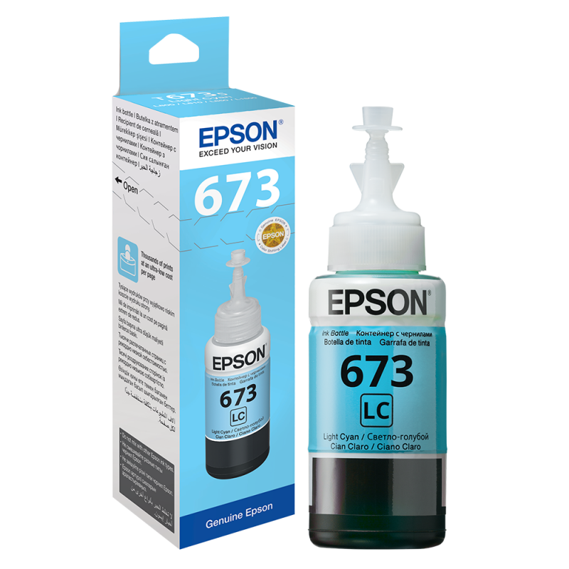 Epson 673 Ink Bottle Light Cyan L800/805/810/850/1800